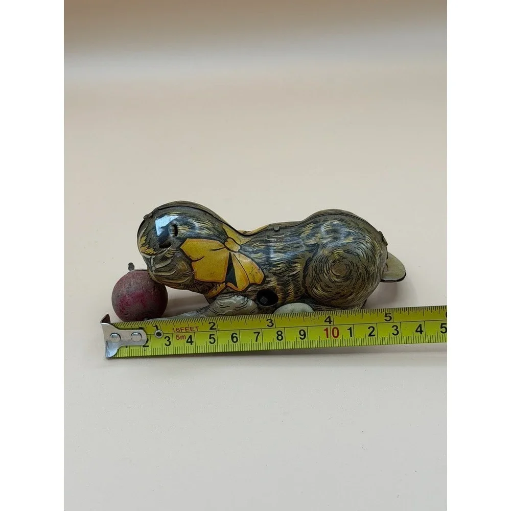 1930s Marx Tin Litho Mechanical Cat Wooden Ball Toy Key Parts Repair
